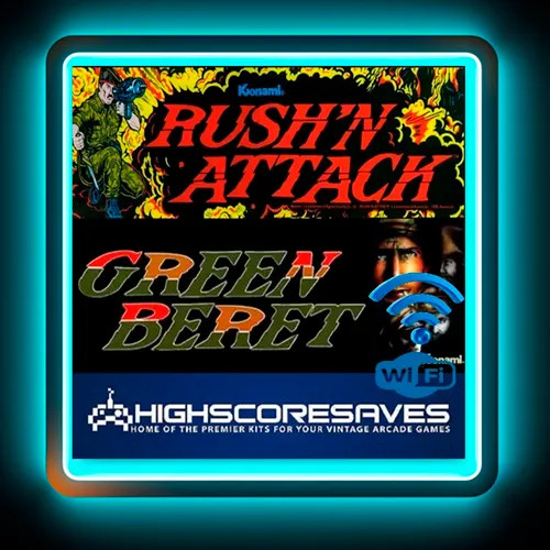 WiFi Enabled Rush'n Attack | Green Beret Free Play and High Score Save Kit