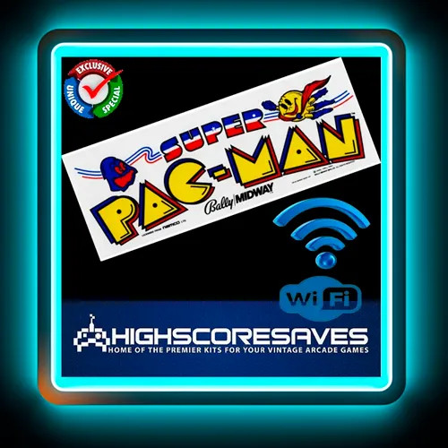 WiFi Enabled Super Pacman Free Play and High Score Save Kit