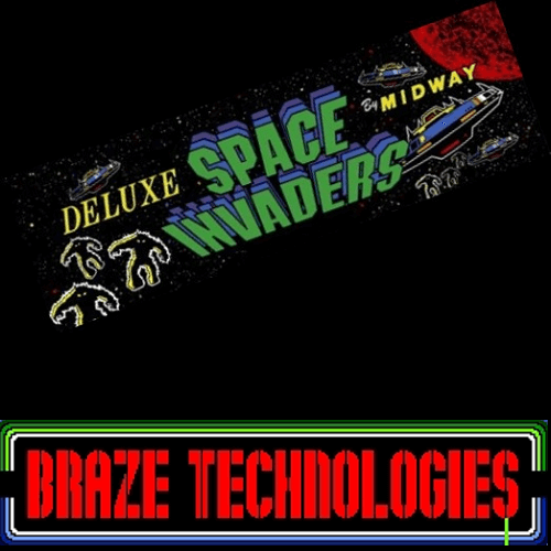 Braze Space Invaders Deluxe Free Play and High Score Save Kit Multigame