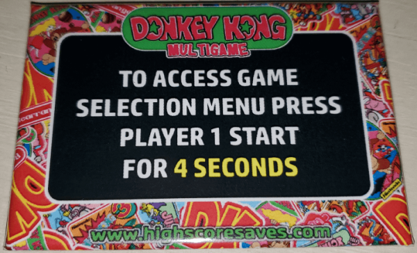 Ultimate Donkey Kong 3DK Instruction Magnet