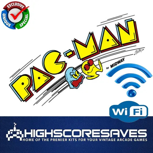 WiFi Enabled Pacman Free Play and High Score Save Kit