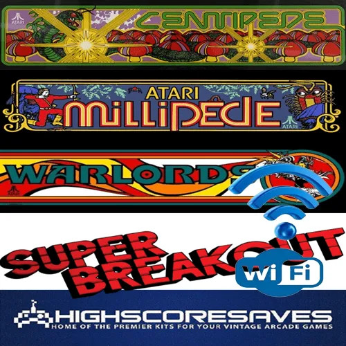 WiFi Enabled Super Multipede Multigame Free Play and High Score Save Kit