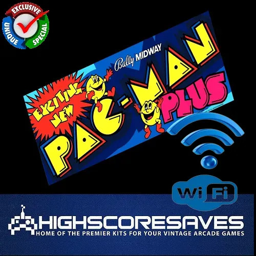 WiFi Enabled Pacman Plus Free Play and High Score Save Kit