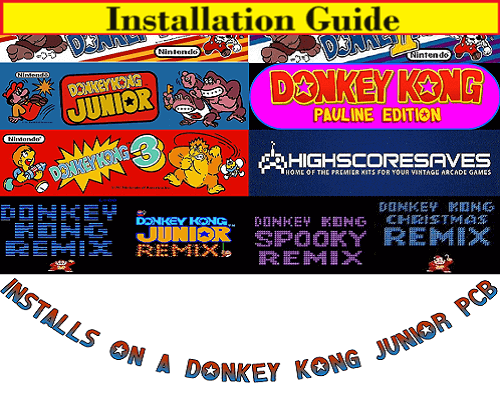 Installation Guide | Ultimate Donkey Kong Junior 3DKJr Multigame Free Play and High Score Save Kit