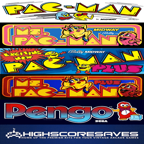 Pacman | Ms Pacman Multigame Free Play and High Score Save Kit