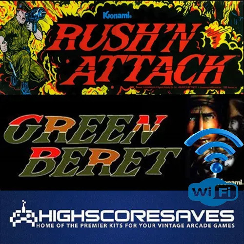 WiFi Enabled Rush'n Attack | Green Beret Free Play and High Score Save Kit