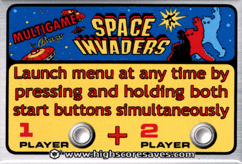Space Invaders Multigame Instruction Magnet