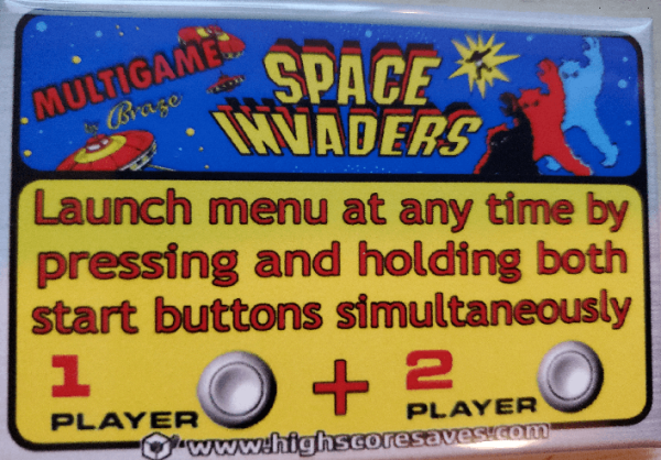 Space Invaders Multigame Instruction Magnet