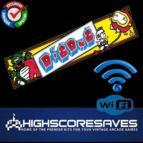 WiFi Enabled Dig Dug Free Play and High Score Save Kit