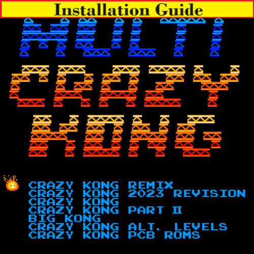 Installation Guide | Crazy Kong Remix Multigame Free Play and High Score Save Kit