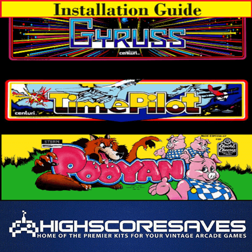 Installation Guide | Gyruss Multigame Free Play and High Score Save Kit