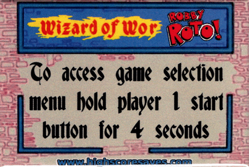 WoW | Robby Roto Multigame Instruction Magnet