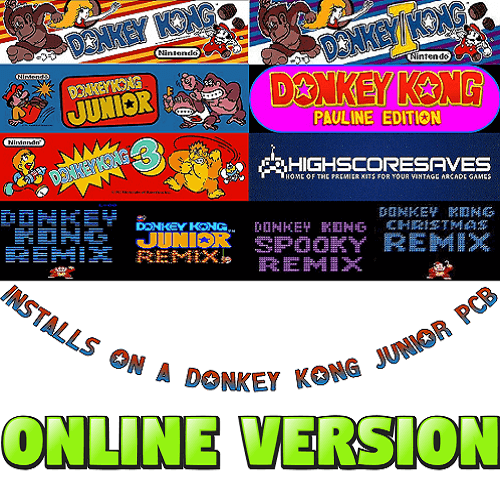 Ultimate Donkey Kong Jr 3DK Free Play and High Score Save Kit