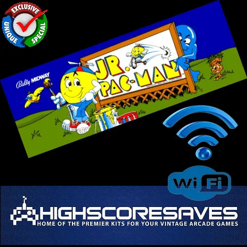 WiFi Enabled Jr Pacman Free Play and High Score Save Kit