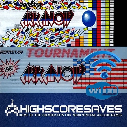 WiFi Enabled Arkanoid | Tournament Multigame Free Play and High Score Save Kit