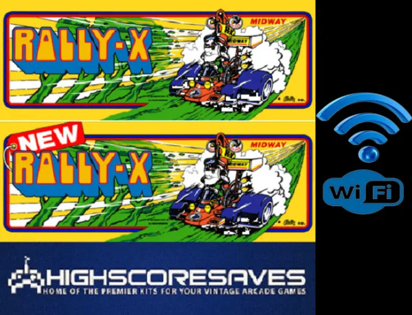 WiFi Enabled Online Rally X Multigame Free Play and High Score Save Kit