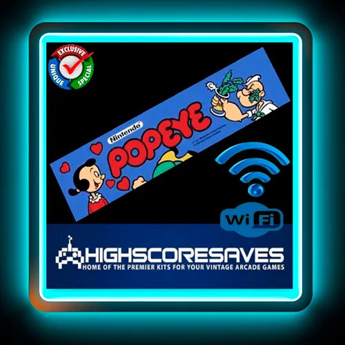 WiFi Enabled Popeye Free Play and High Score Save Kit