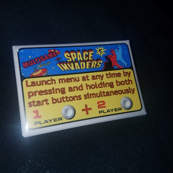 Space Invaders Multigame Instruction Magnet