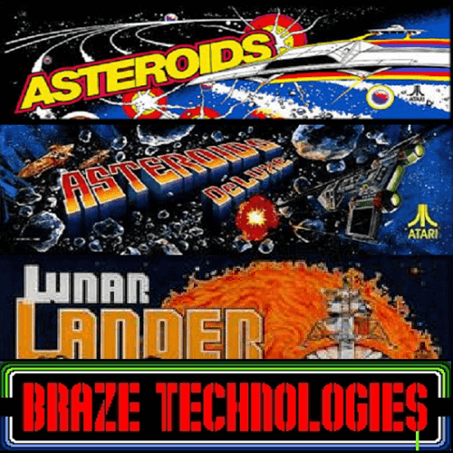 POKEYLESS Braze Asteroids Multigame Free Play and High Score Save Kit