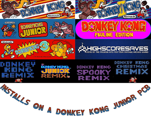 Ultimate Donkey Kong Jr 3DK Free Play and High Score Save Kit