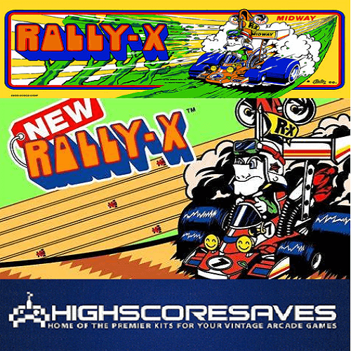 Rally X Multigame Free Play and High Score Save Kit