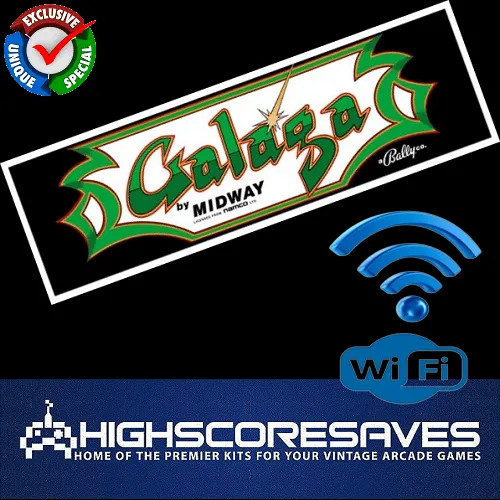 WiFi Enabled Galaga Free Play and High Score Save Kit