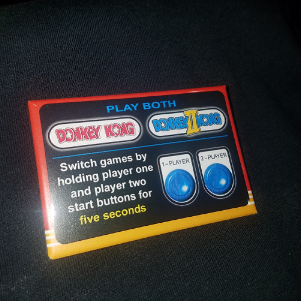 D2K Donkey Kong Multigame Instruction Magnet