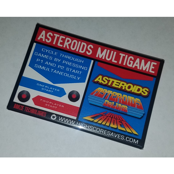 Asteroids Multigame Instruction Magnet