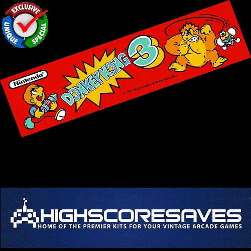 Donkey Kong 3 Free Play and High Score Save Kit
