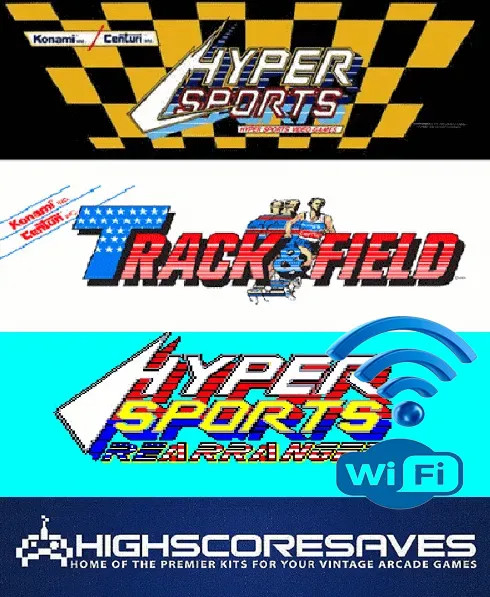 WiFi Enabled Hyper Sports | Track and Field | Rearranged Multigame Free Play and High Score Save Kit