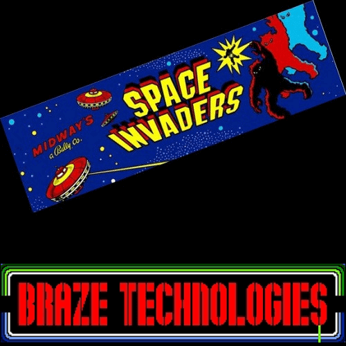 Braze Space Invaders Free Play and High Score Save Kit Multigame