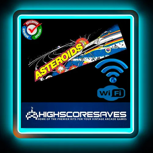 Wifi Enabled Asteroids Free Play and High Score Save Kit