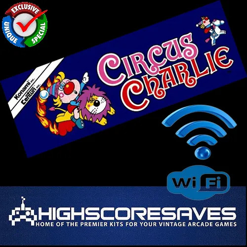 WiFi Enabled Circus Charlie Free Play and High Score Save Kit