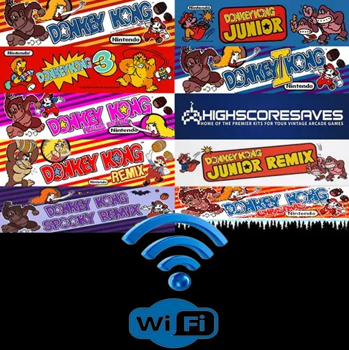Online Ultimate Donkey Kong 3DK Multigame with Remix Multigame Free Play and High Score Save Kit