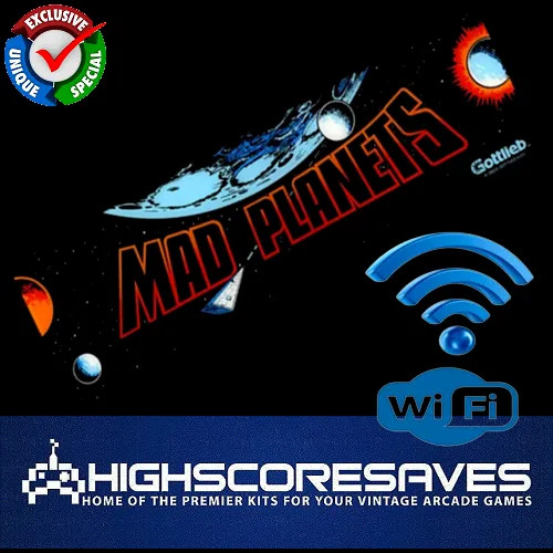 Wifi Enabled Mad Planets Free Play and High Score Save Kit