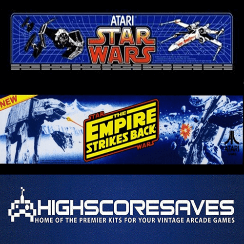 Star Wars and Empire Strikes Back Free Play and High Score Save Multigame Kit