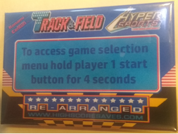 Hyper Sports Multigame Instruction Magnet