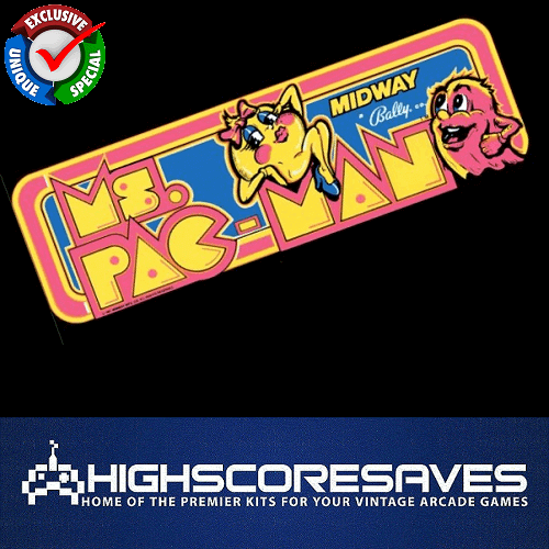 Ms Pacman Free Play and High Score Save Kit