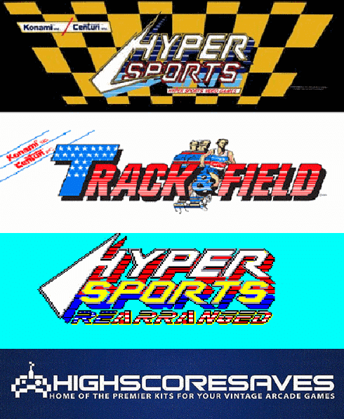 Hyper Sports | Track and Field | Rearranged Multigame Free Play and High Score Save Kit