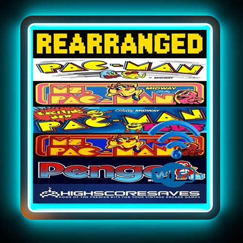 WiFi Enabled Pacman | Ms Pacman Rearranged Multigame Free Play and High Score Save Kit